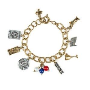 Patricia Nash Bracelet Charms World Traveler USA  Boho Chic